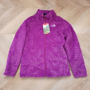 NWT The North Face Girls Magenta Laurel Full Zip Fleece Jacket S 7/8 & L 14/16